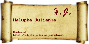 Halupka Julianna névjegykártya