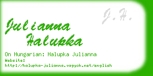 julianna halupka business card